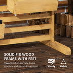 Outsunny Wooden Plant Trellis Stand with 5 Hanging Planter Boxes