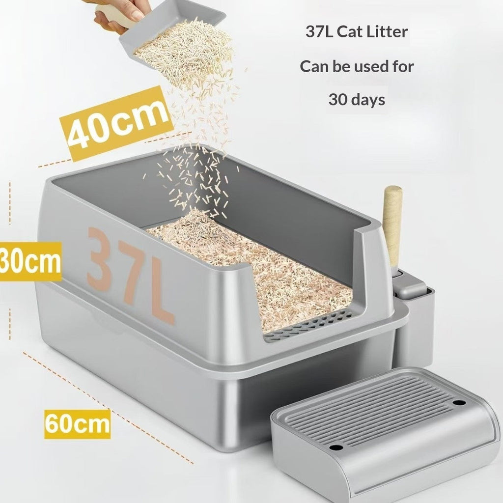 Removable-smell Stainless Steel Cat Litter Box