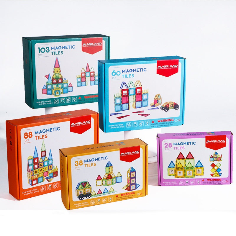 65cm Colorful Window Childrens Magnetic Building Toy  Educational Magnetic Blocks