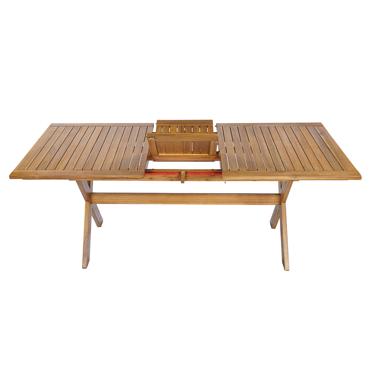 Acacia Wood Outdoor Dining Set 7-Piece with Large Table and 6 Chairs - Teak or Beige HouseOfZazla