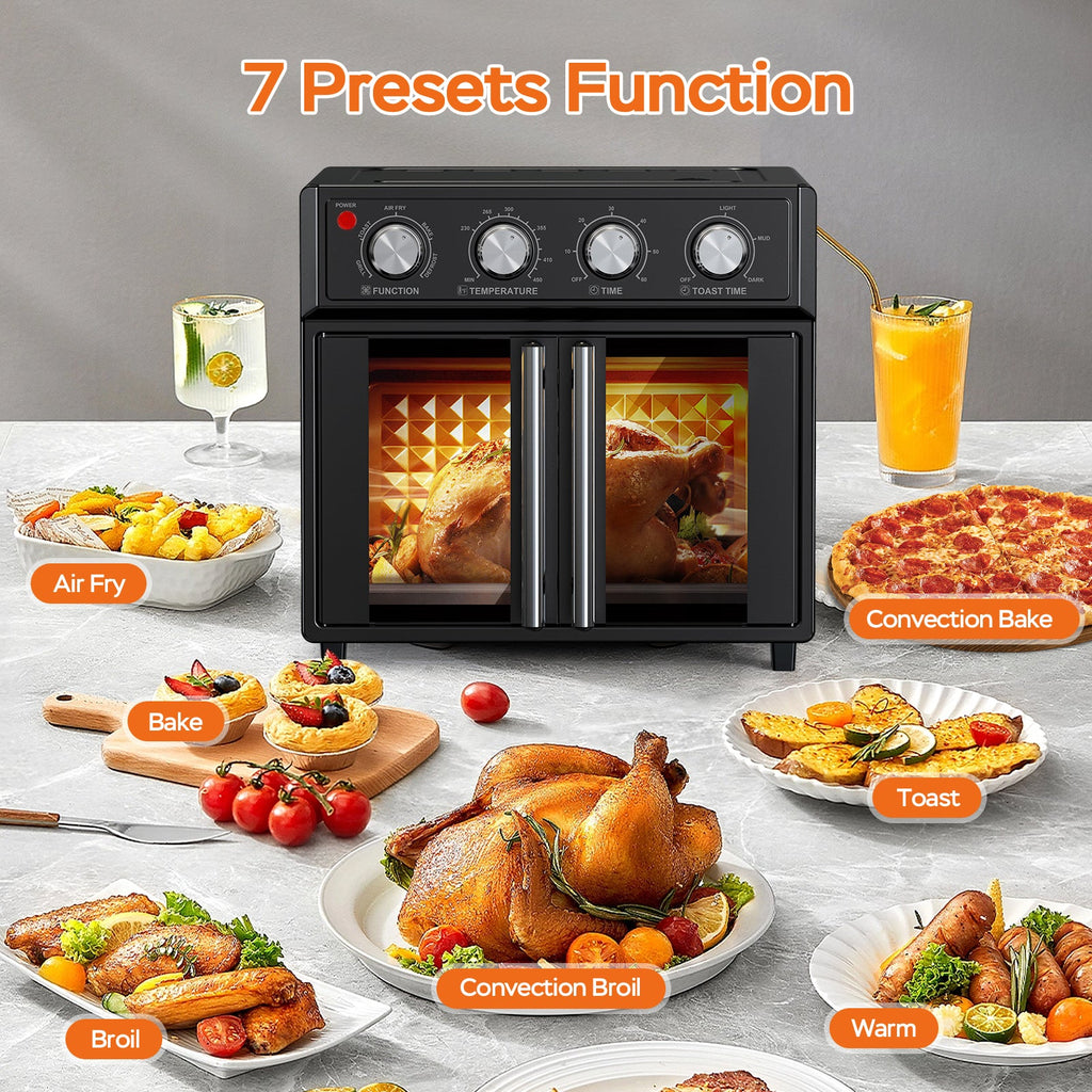 PlumChef 26QT Air Fryer Convection Toaster Oven