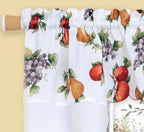 Ambrosia Embellished Tier and Swag Set for Complete Window Elegance - 58x24