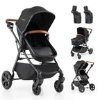 2-in-1 Convertible Baby Stroller with Car Seat Adapters