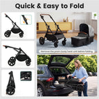 2-in-1 Convertible Baby Stroller with Car Seat Adapters