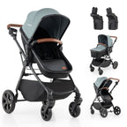2-in-1 Convertible Baby Stroller with Car Seat Adapters