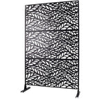 Outdoor  Indoor Privacy Screen Metal Privacy Screen 76 Hx48 W  Freestanding Decorative Privacy Screen For Deck Balcony Patio, Privacy Fence Panels For Outside Lawn Garden PS110