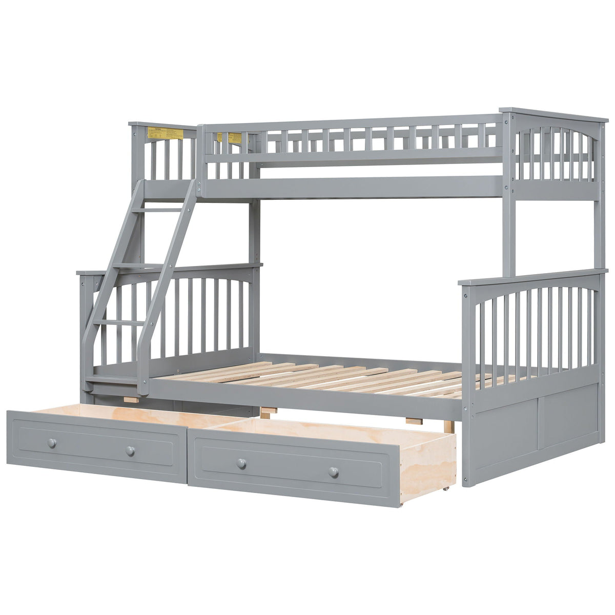 Convertible Storage Bunk Bed with Drawers - Twin Over Full HouseOfZazla