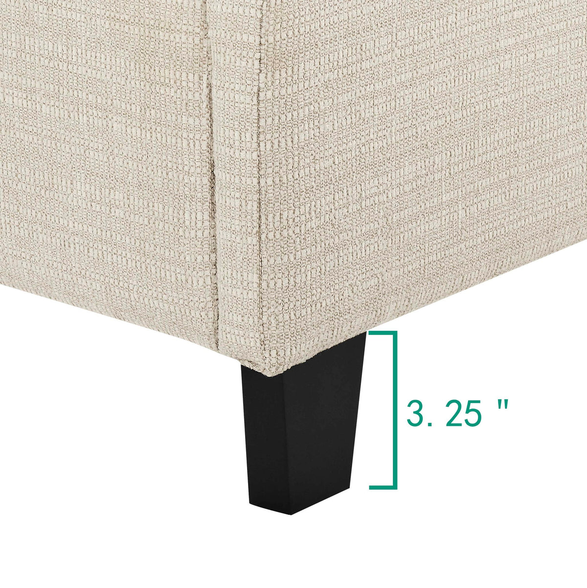 Tufted Upholstered Headboard Platform Bed with Padded Headboard - Queen, Beige or Dark Green HouseOfZazla