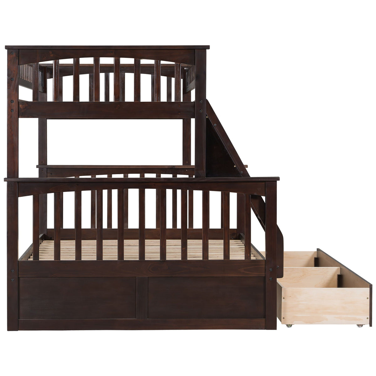 Convertible Storage Bunk Bed with Drawers - Twin Over Full HouseOfZazla