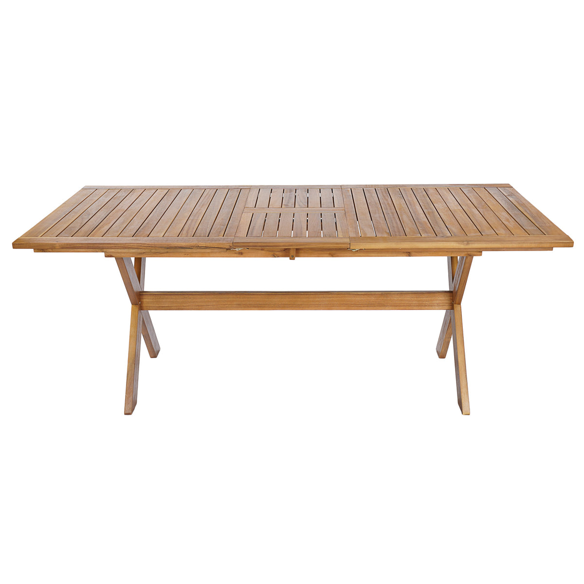 Acacia Wood Outdoor Dining Set 7-Piece with Large Table and 6 Chairs - Teak or Beige HouseOfZazla