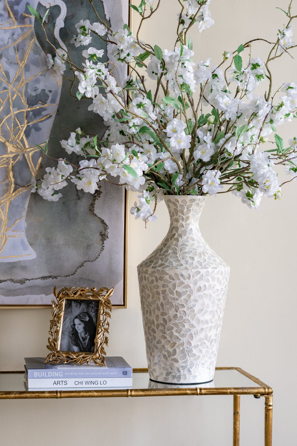 D9.8x19.7" Decorative Paper Powder Vase with Tapered Design HouseOfZazla