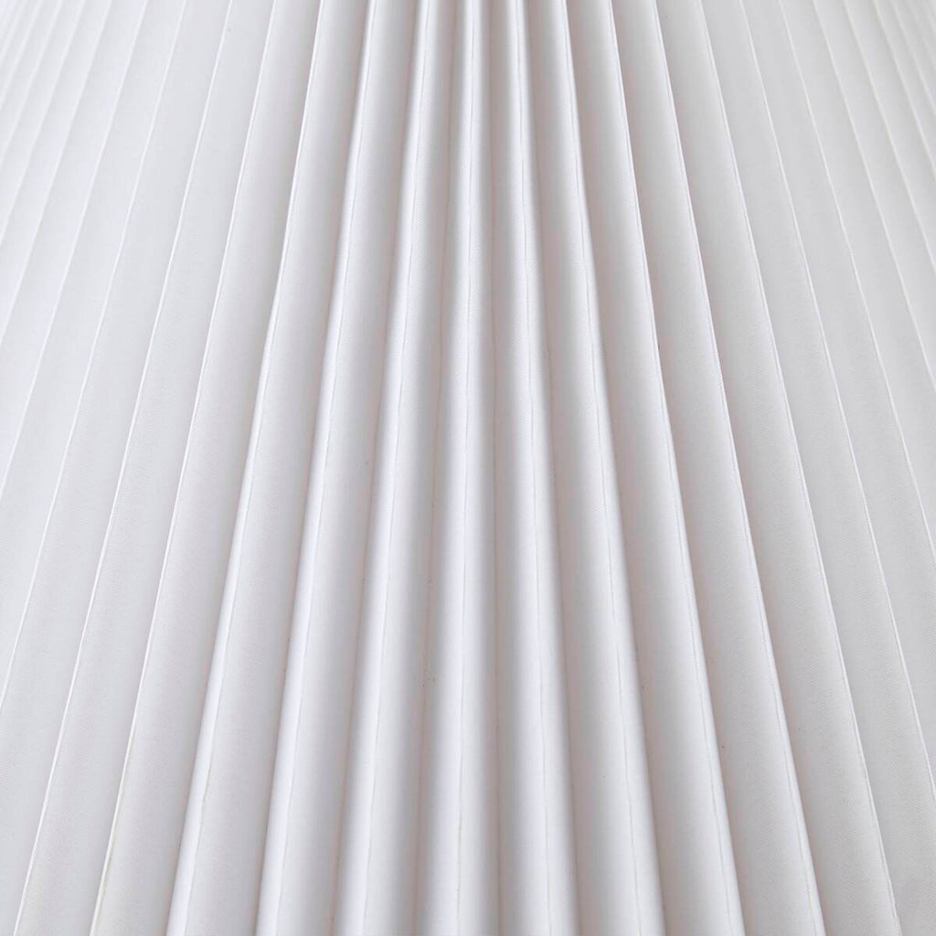 Textured Ceramic Table Lamp with Fluted Fabric Shade - White HouseOfZazla