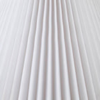 Textured Ceramic Table Lamp with Fluted Fabric Shade - White HouseOfZazla