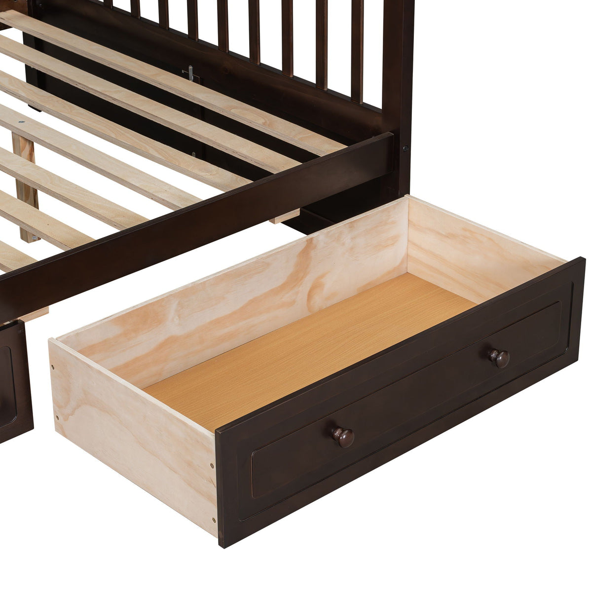 Convertible Storage Bunk Bed with Drawers - Twin Over Full HouseOfZazla