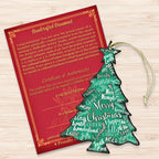 Merry Christmas Tree Ornament by Nature Wonders - Christmas Decor - 81988122