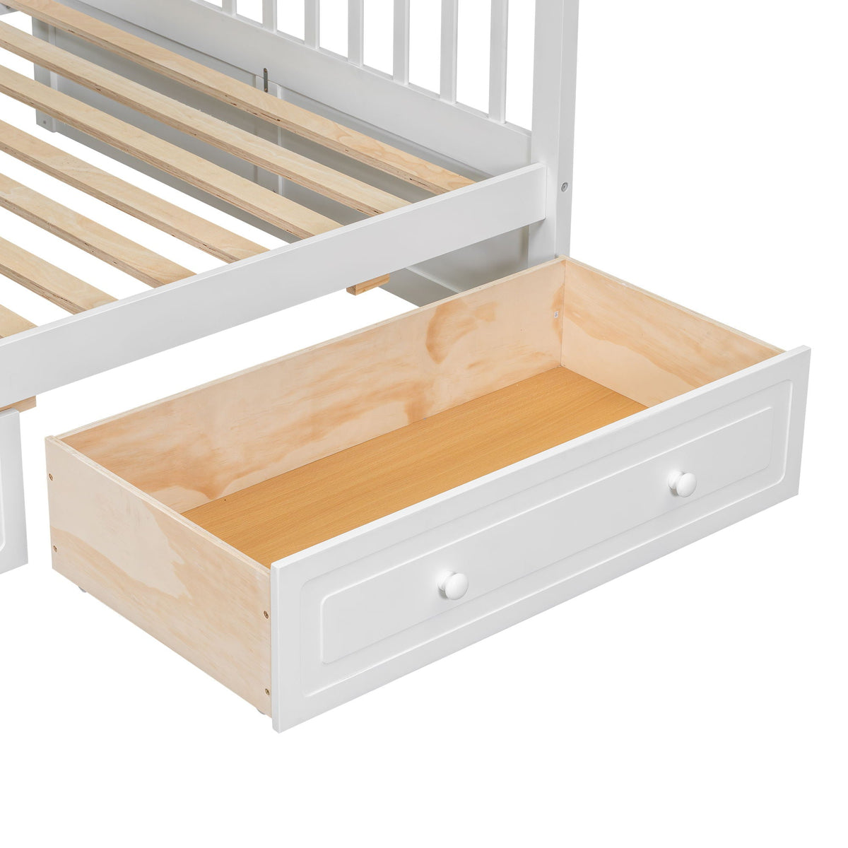 Convertible Storage Bunk Bed with Drawers - Twin Over Full HouseOfZazla