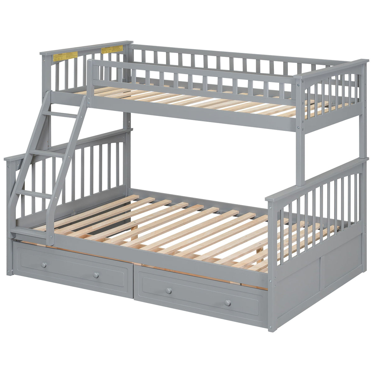 Convertible Storage Bunk Bed with Drawers - Twin Over Full HouseOfZazla