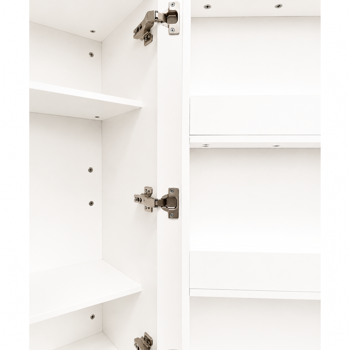 White Corner Kitchen Pantry Cabinet with Vertical Storage - White HouseOfZazla