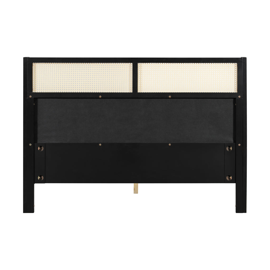 Queen Size Bed Frame with Plush Green Upholstered Headboard - Green HouseOfZazla