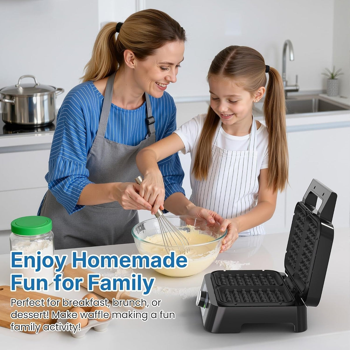 Belgian Waffle Iron 2 Slices
