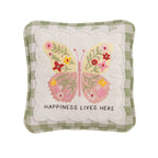 Embroidered Floral Mini Accent Pillow