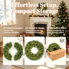 36-Inch Pre-Lit Crestwood Spruce Artificial Christmas Wreath