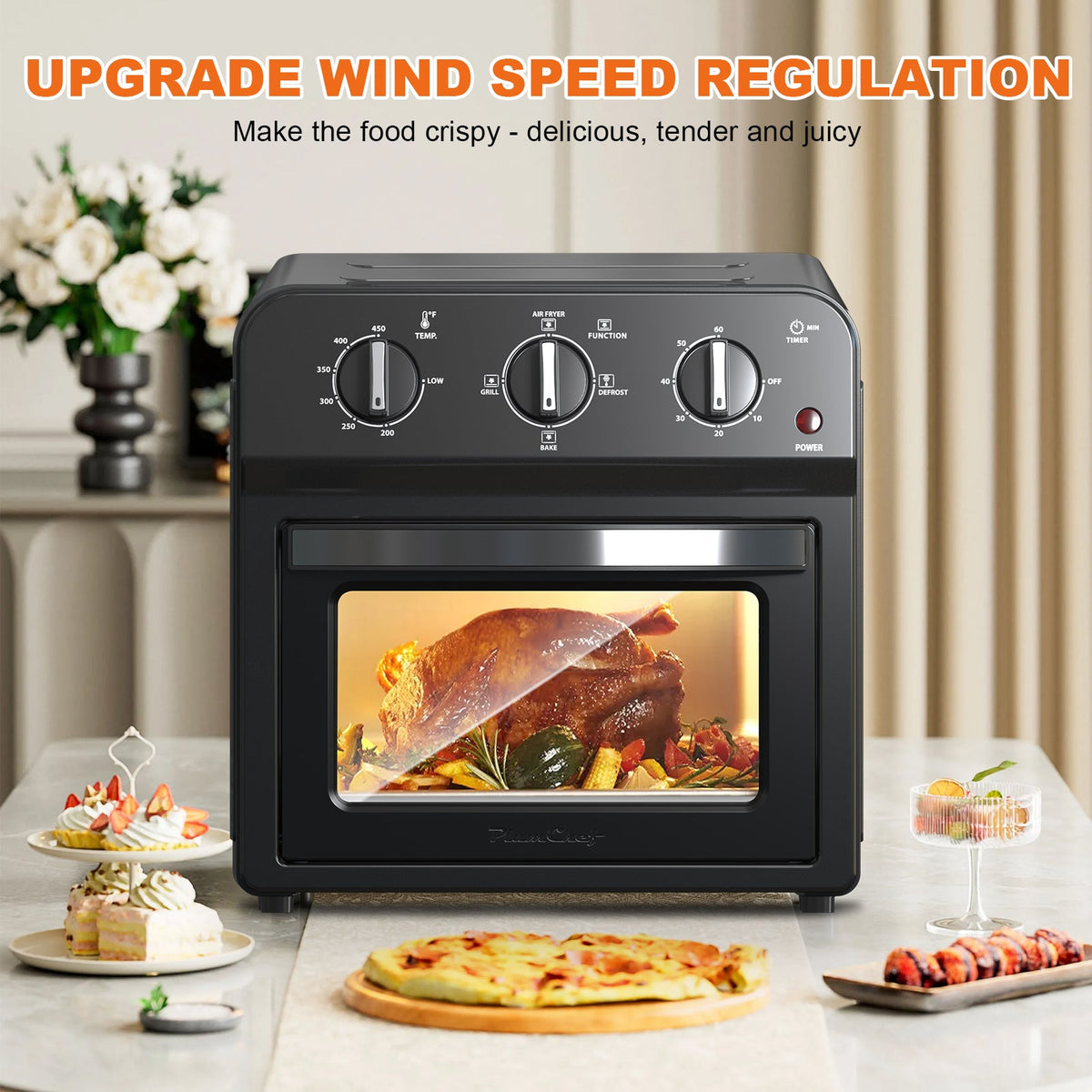 Family Size Air Fryer Toaster Oven Combo, 13QT HouseOfZazla