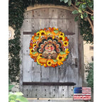 Turkey Holiday Door Wreath - Thanksgiving Halloween Decor by Jamie Mills-Price - 8185305-3H-MP G.DeBrekht