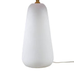 Textured Ceramic Table Lamp with Fluted Fabric Shade - White HouseOfZazla