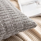 18"x18" tufted dot corduroy throw pillow 16 colors soft 3d dotted texture  450g insert included