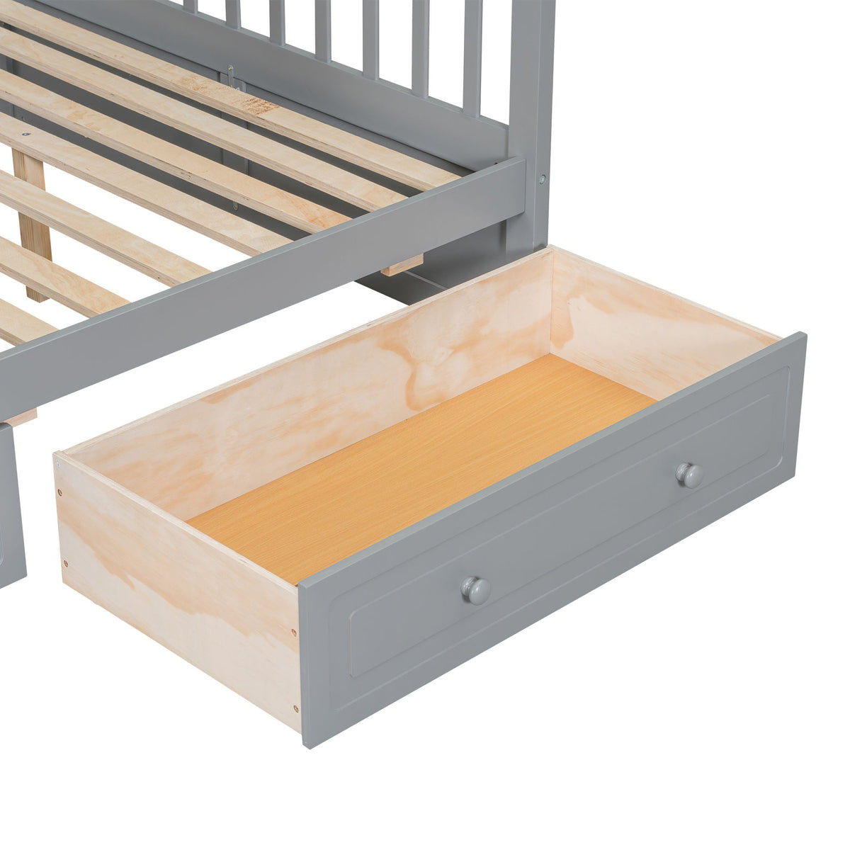 Convertible Storage Bunk Bed with Drawers - Twin Over Full HouseOfZazla