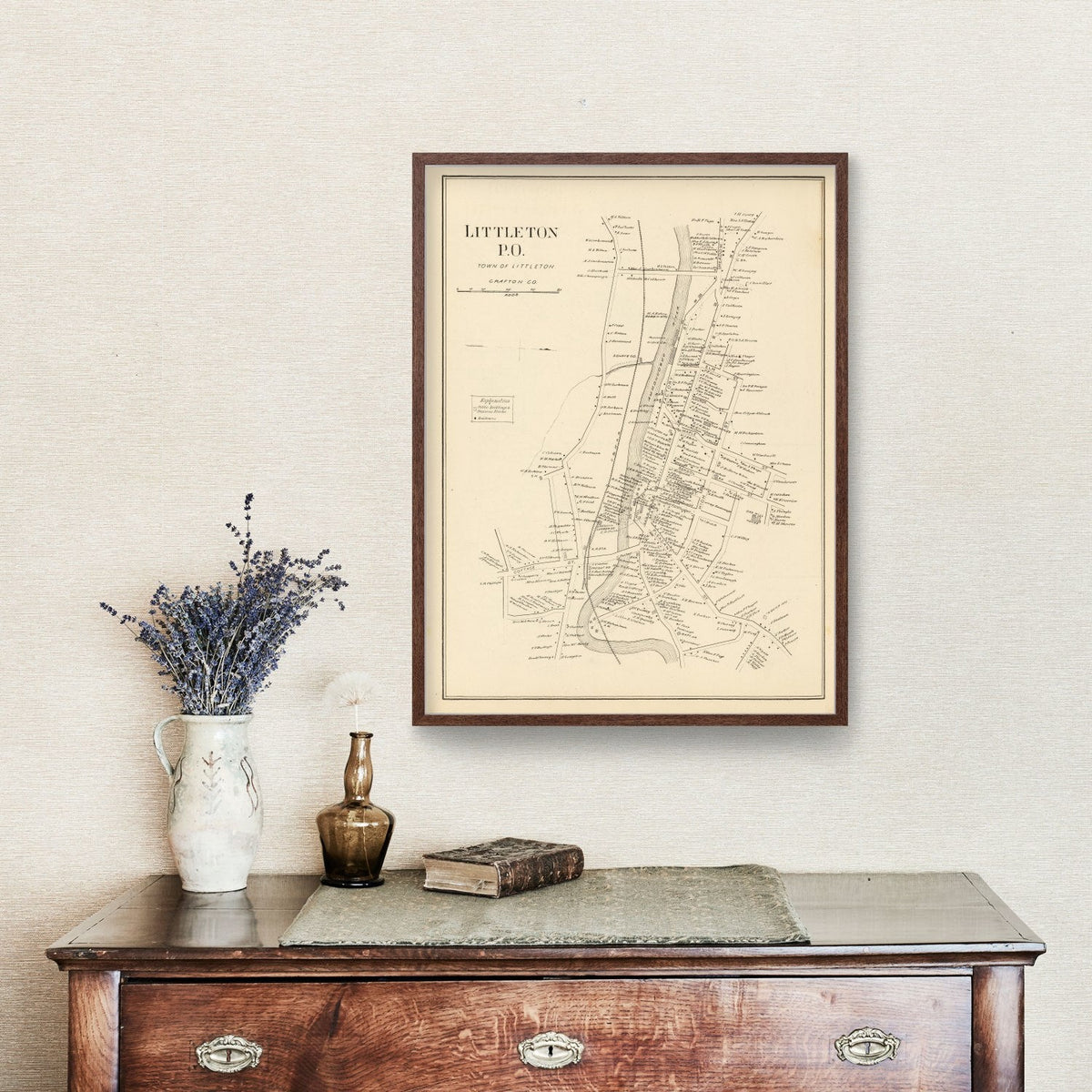 Vintage Map of Littleton, New Hampshire 1892