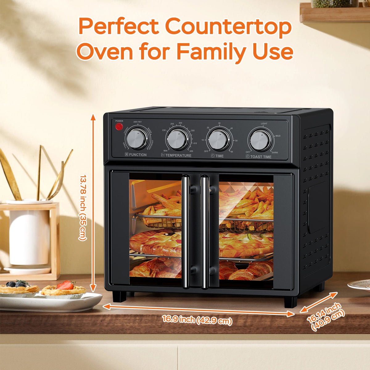 PlumChef 26QT Air Fryer Convection Toaster Oven