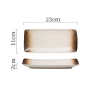 Japanese Ceramic Plates Sushi Dish Tableware Tray Cutlery