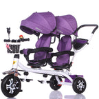 Lightweight Twin Baby Tricycle Stroller