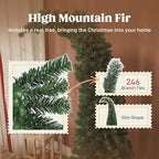 5 Ft Prelit Bent Top Christmas Tree with 300 LEDs and Metal Stand
