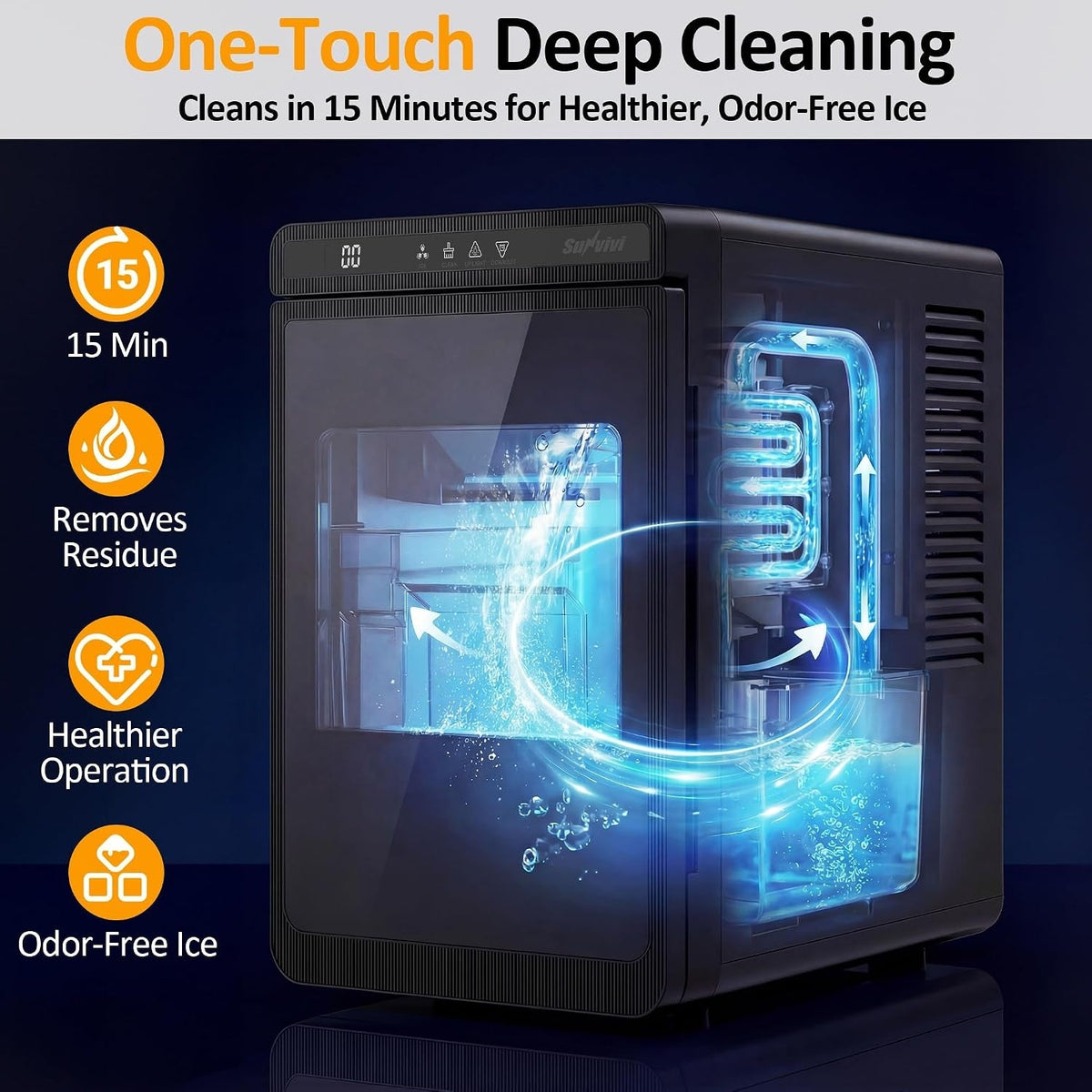 Clear Ice Maker, Compact Countertop Ice Machine HouseOfZazla