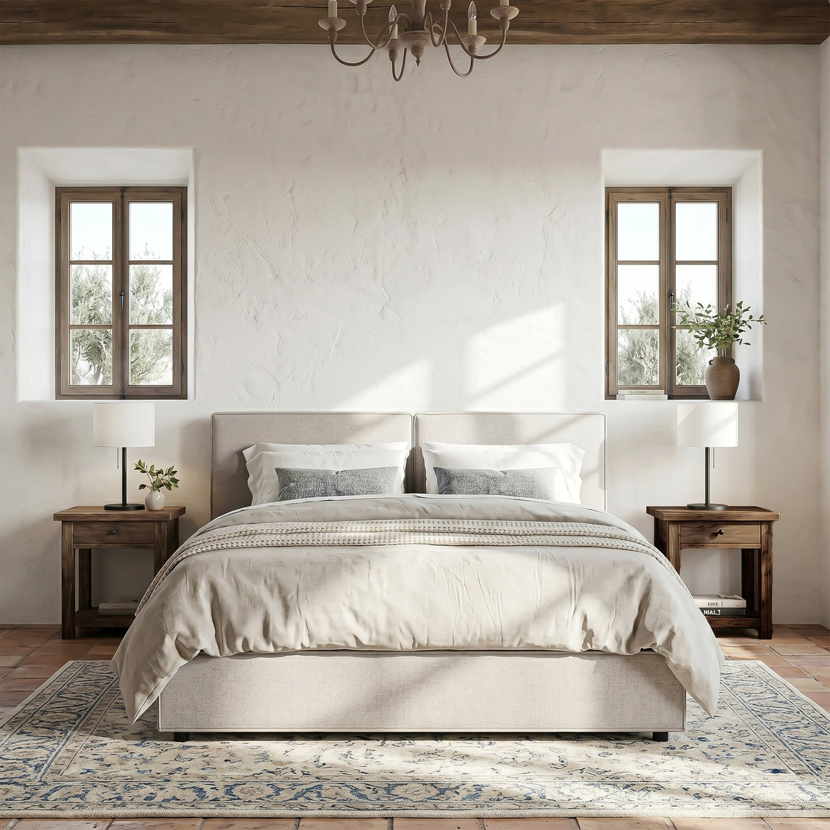 Modern Tufted Queen Size Upholstered Platform Bed Frame HouseOfZazla
