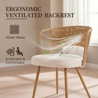Wicker Dining Chairs - 2-Piece Set