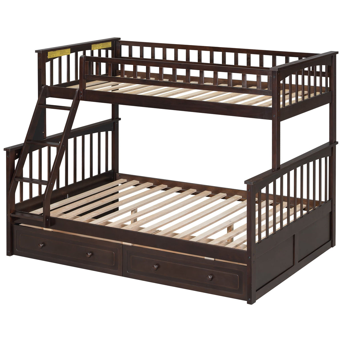 Convertible Storage Bunk Bed with Drawers - Twin Over Full HouseOfZazla