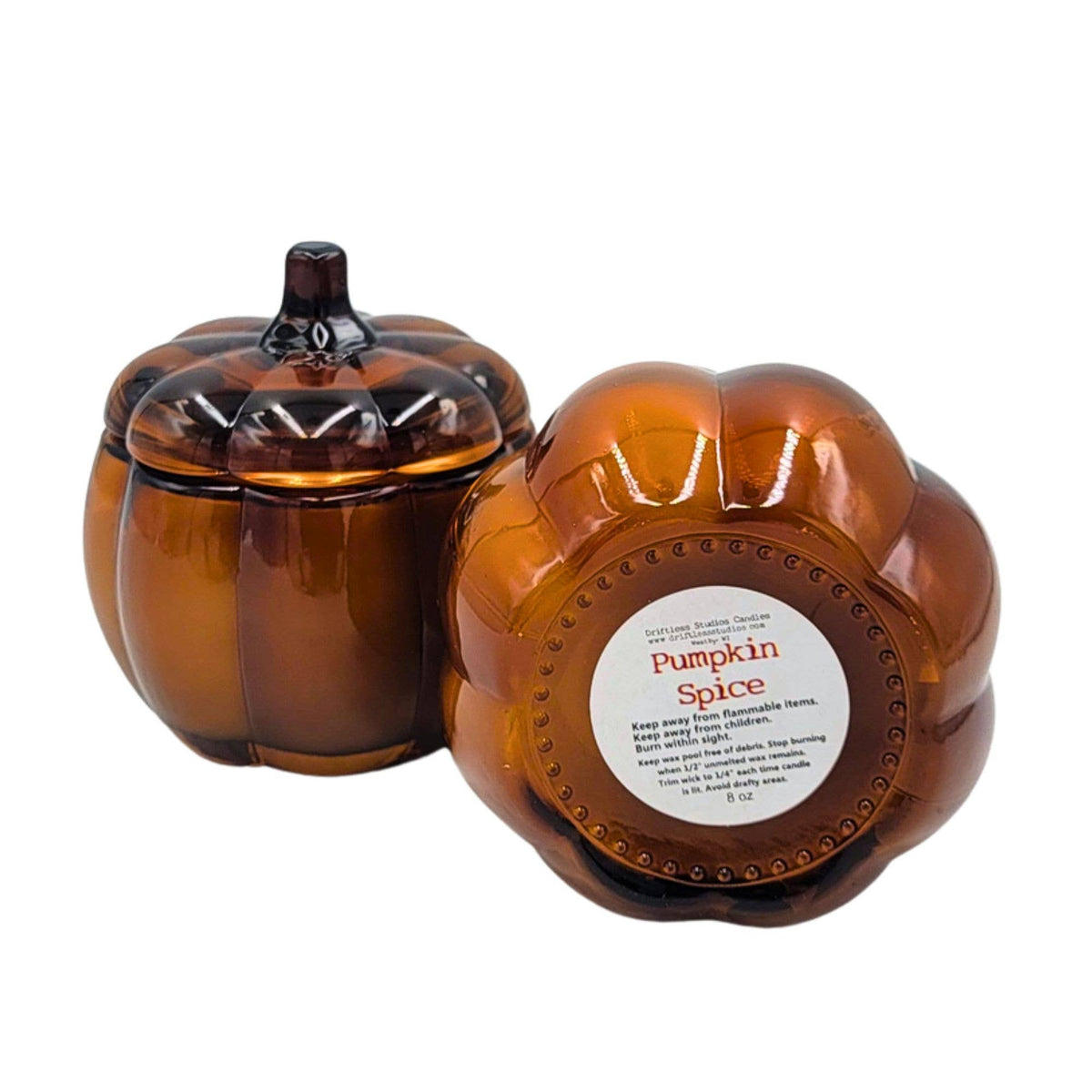 Pumpkin Spice Farmhouse Candles - Pumpkin Vessel Fall Decor Berry'd Treasures