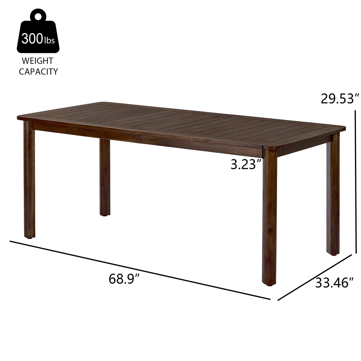 7 Piece Outdoor Acacia Wood Dining Set With Cushions HouseOfZazla