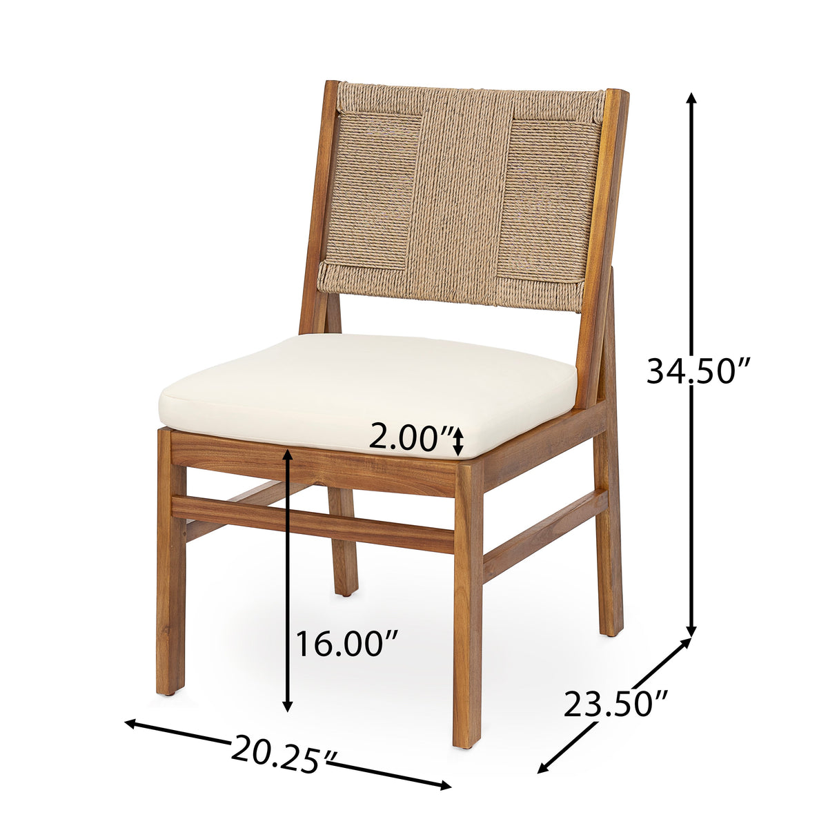 Outdoor 7 Piece Patio Rustic Acacia Wood Dining Set HouseOfZazla