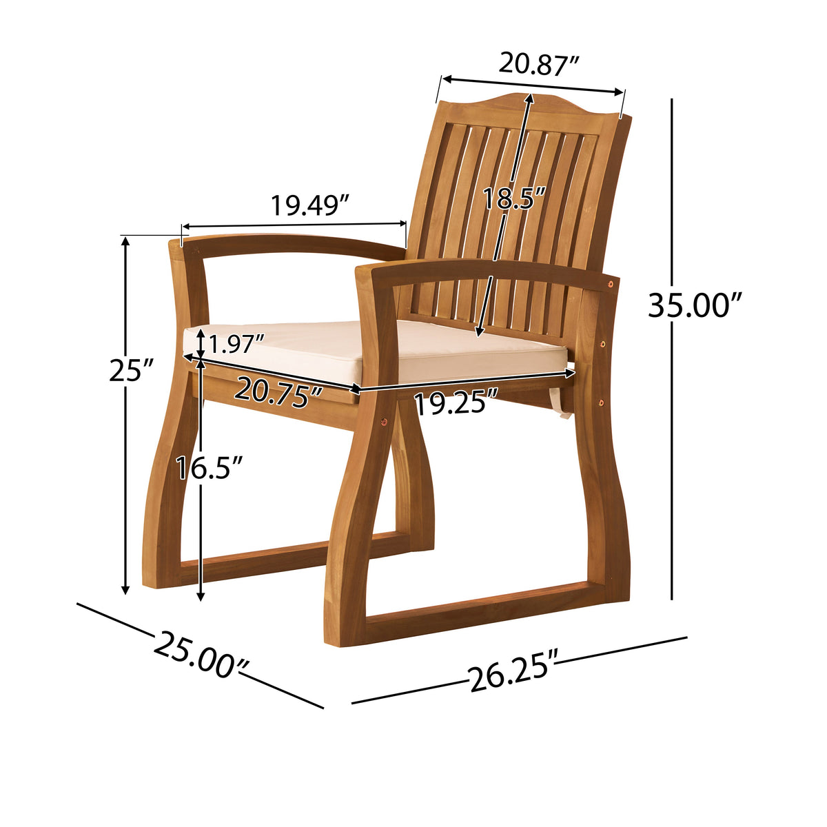9-Piece Acacia Wood Outdoor Patio Dining Set HouseOfZazla