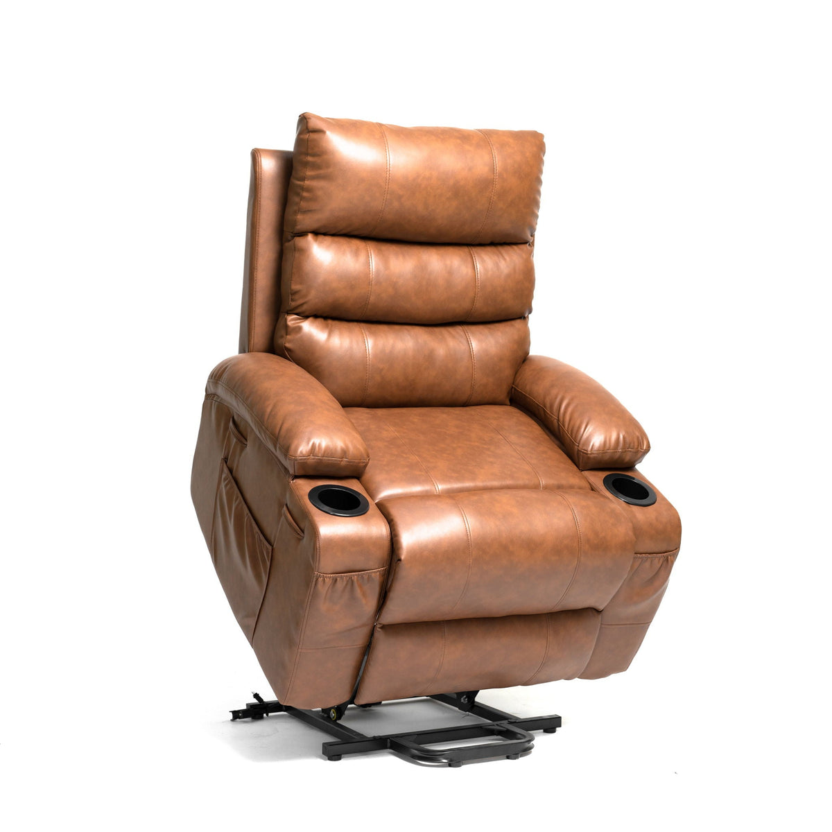 Large Size Electric Power Lift Recliner Chair Sofa With 8 Point Vibration Massage And Lumbar Heat Unique Piece Furniture