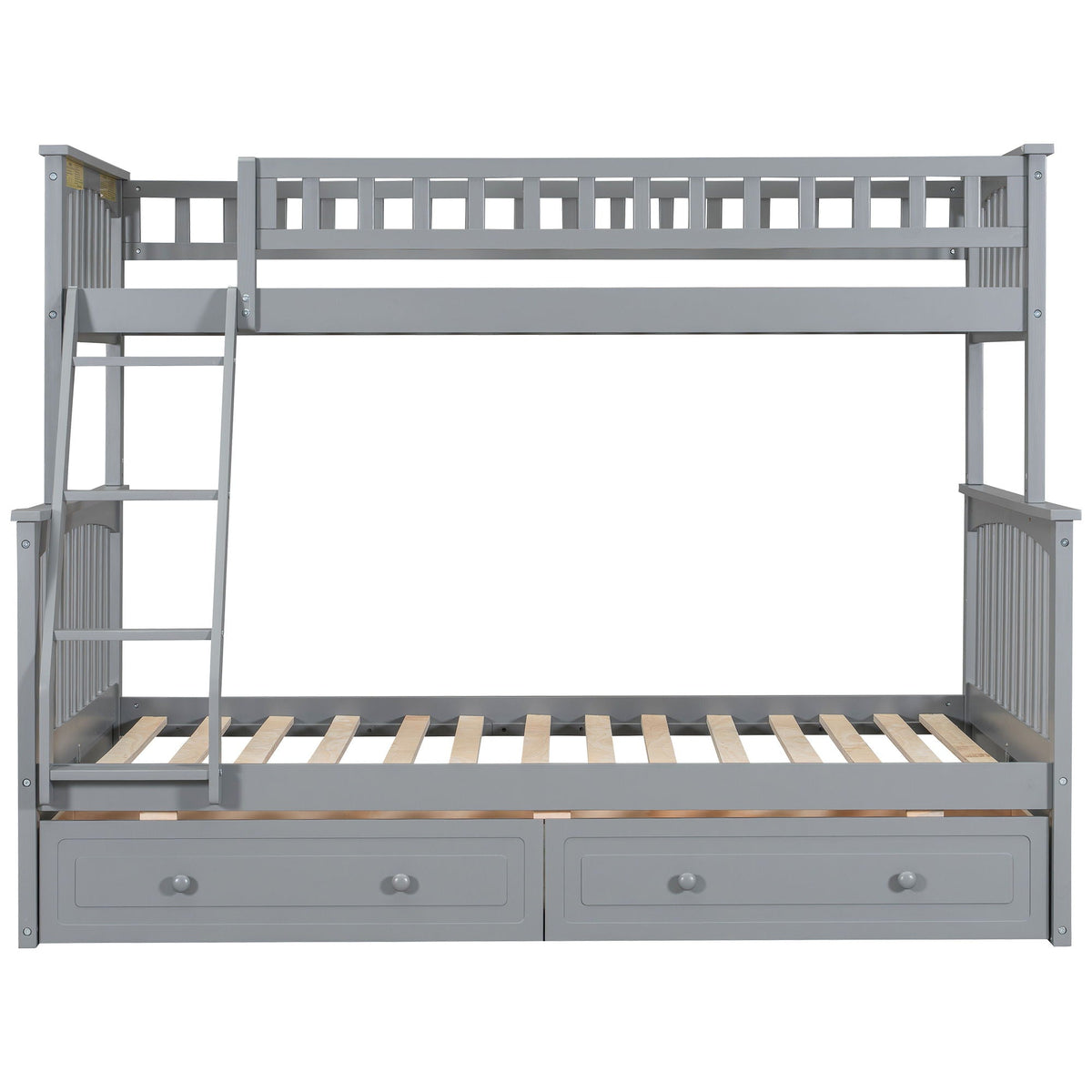 Convertible Storage Bunk Bed with Drawers - Twin Over Full HouseOfZazla