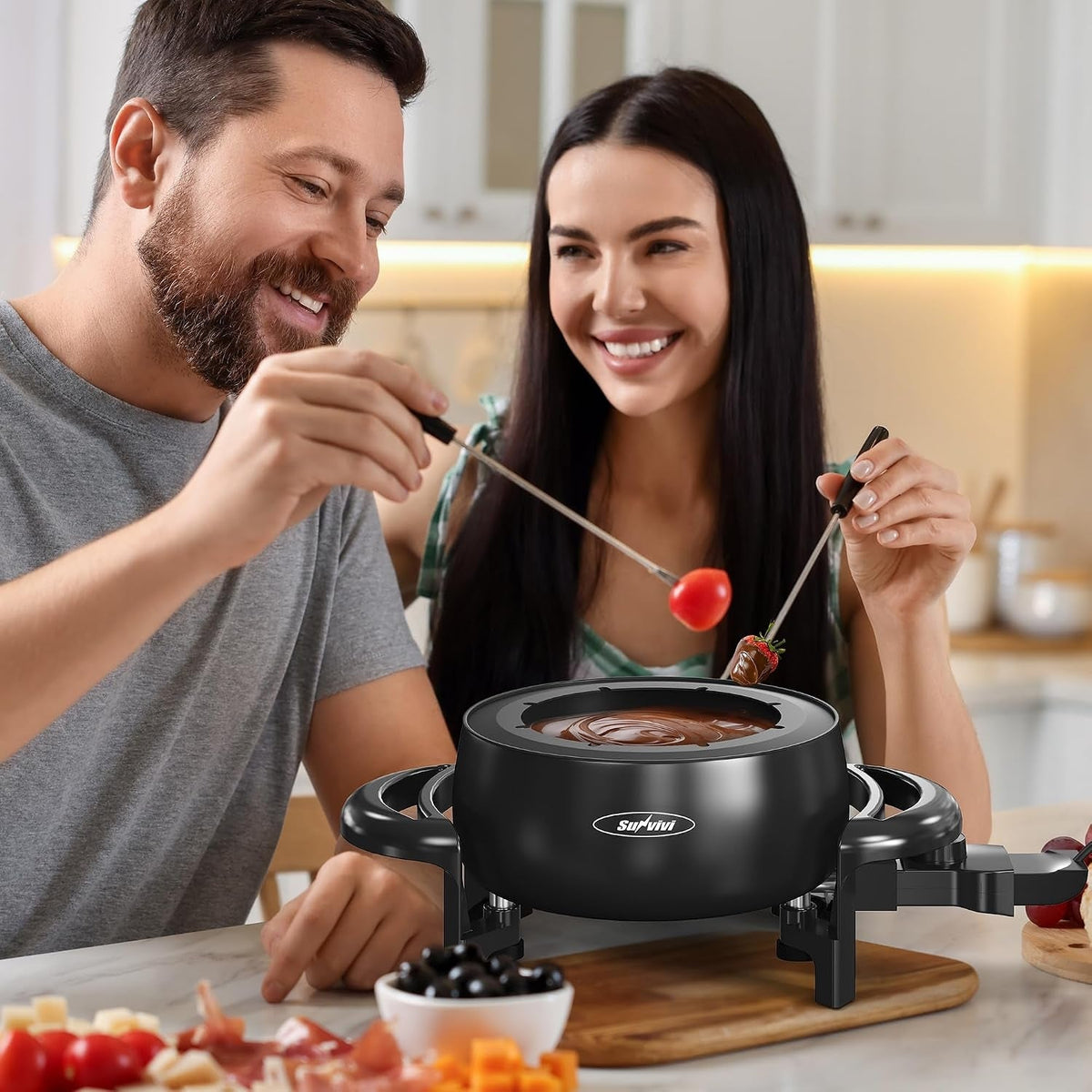 3 Quart Electric Fondue Pot Set HouseOfZazla