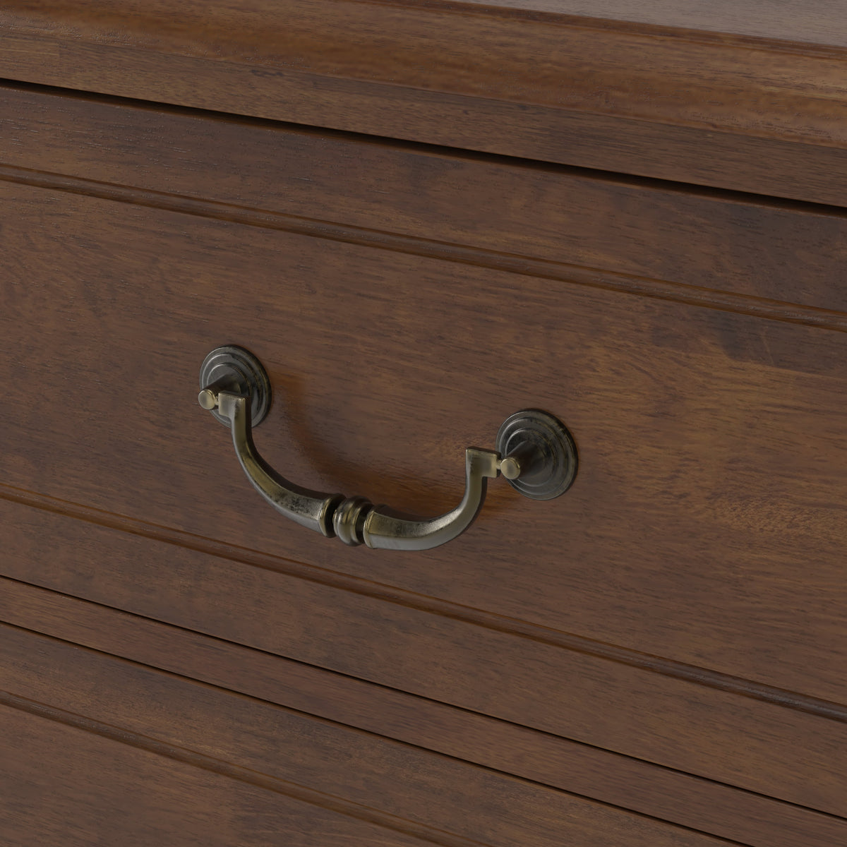 Farmhouse Nightstand with 2 Drawer, Solid Wood Bedside Table - Walnut HouseOfZazla
