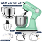 5.5QT/4.5QT Dual Bowls Electric Stand Mixer, 12-Speed Tilt-Head Food Mixer