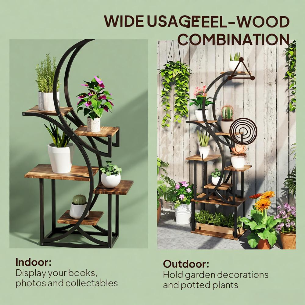 S-Shaped Plant Stand - 8 Tier Plant Shelf HouseOfZazla